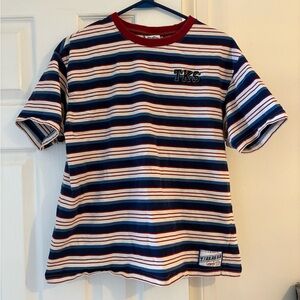 Striped Short Sleeve Tee - Red, Blue, White